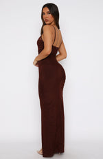 Just Be Friends Maxi Dress Chocolate