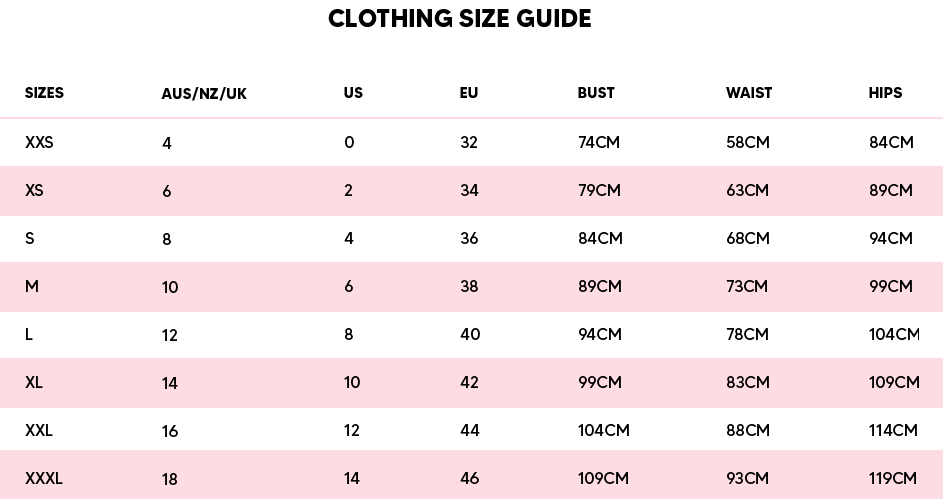 general size chart