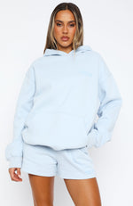 Leisure Edition Oversized Hoodie Baby Blue