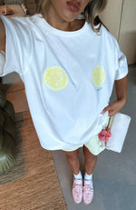 When Life Gives You Lemons Oversized Tee White