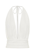 Dolce Dreams Halter Top Off White
