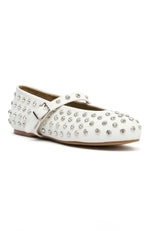 Best Shot Ballet Flats White