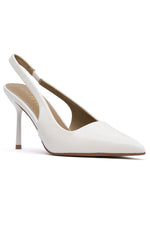 Tayte Slingback Heel White Patent