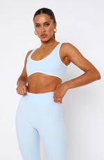 I'll Prove It Sports Crop Baby Blue/White