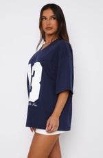 Take Your Place Oversized Tee Navy