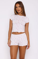 Dreamy Pyjama Shorts Pink Blossom