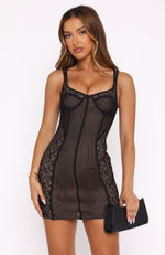 Royal Romance Mini Dress Black