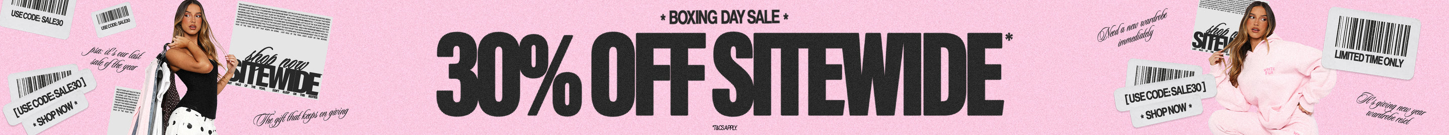 30% OFF SITEWIDE BOXING DAY