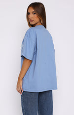 Give It Away Oversized Tee Dusty Blue