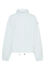 Don't Look Now Zip Front Sweater Grey Marle