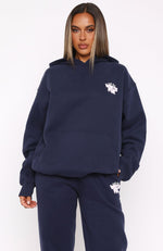 With Love Always Oversized Hoodie Navy