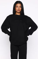 Stay Lifted Oversized Sweater Black