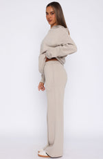 Shout It Out Wide Leg Sweatpants Moon