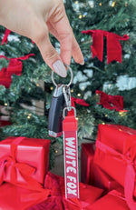 Next Level Strap Keychain Red/White