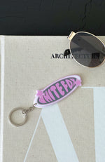 Hiding The Light Keychain Charcoal/Pink