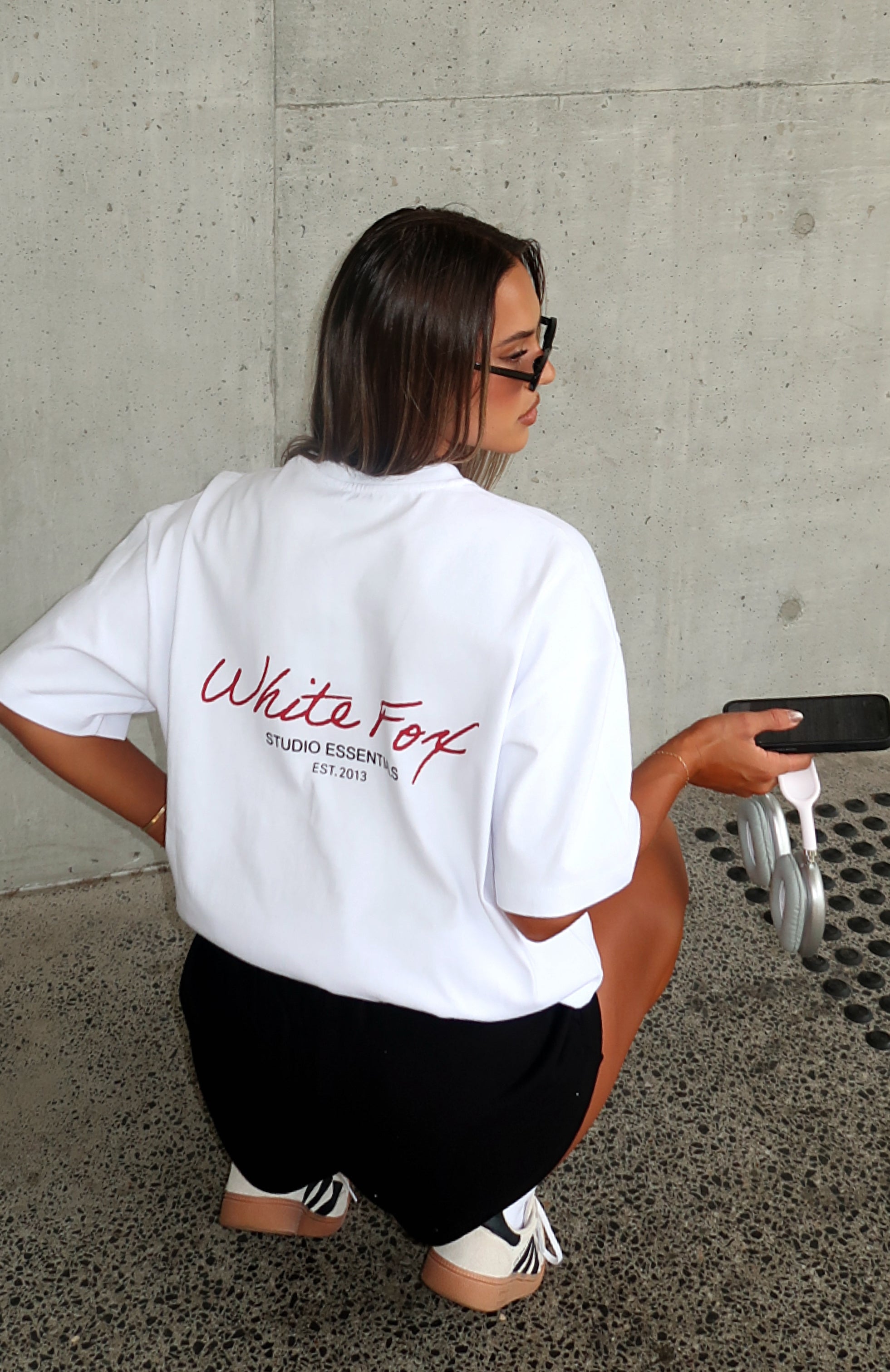 Studio Essentials Oversized Tee White | White Fox Boutique UK