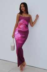 Feeling The Heat Maxi Dress Berry Lush