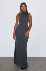 Finding My Power Knit Maxi Dress Charcoal