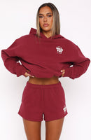 With Love For You Lounge Shorts Burgundy