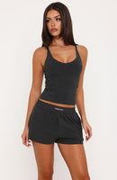 Snooze Mode Pyjama Shorts Charcoal Marle