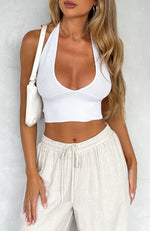 Get With It Halter Top White