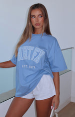 Give It Away Oversized Tee Dusty Blue