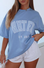 Give It Away Oversized Tee Dusty Blue