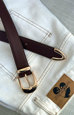 Got You Hooked Belt Chocolate/Gold