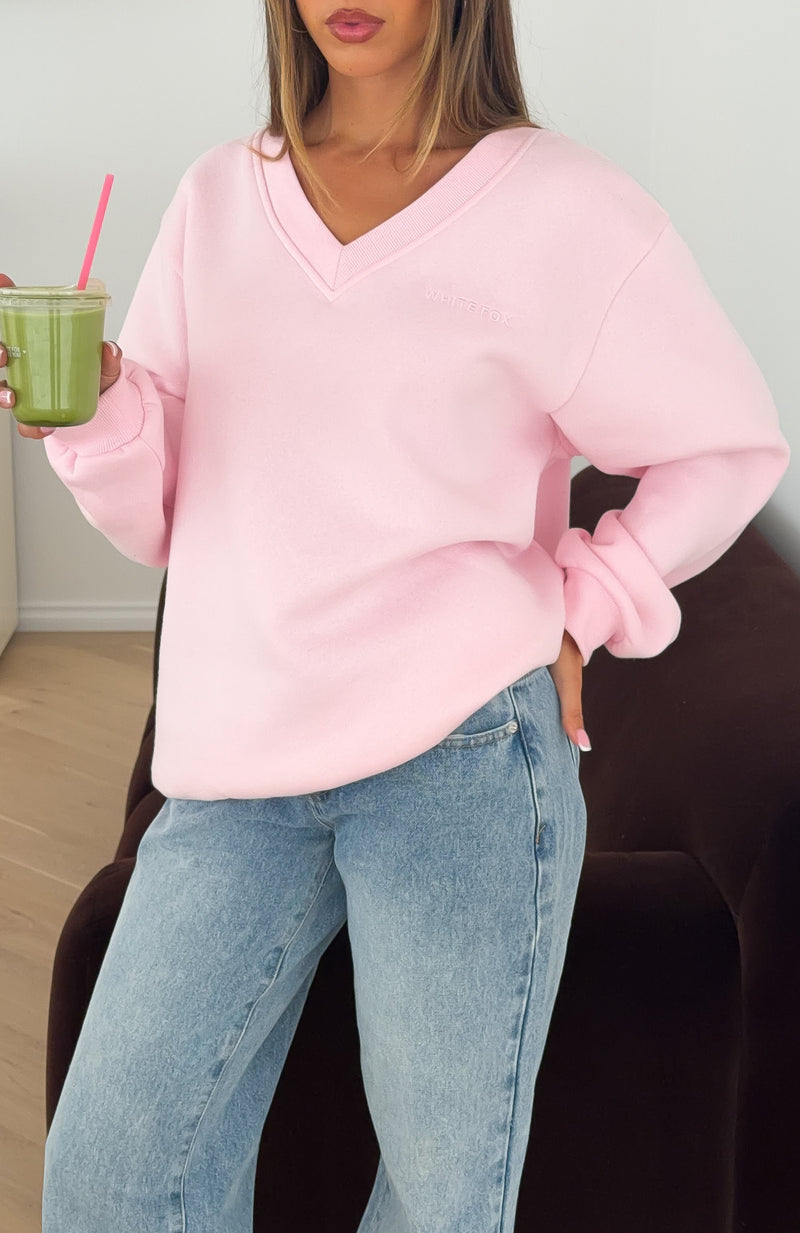 Give You A Break V Neck Oversized Sweater Posy
