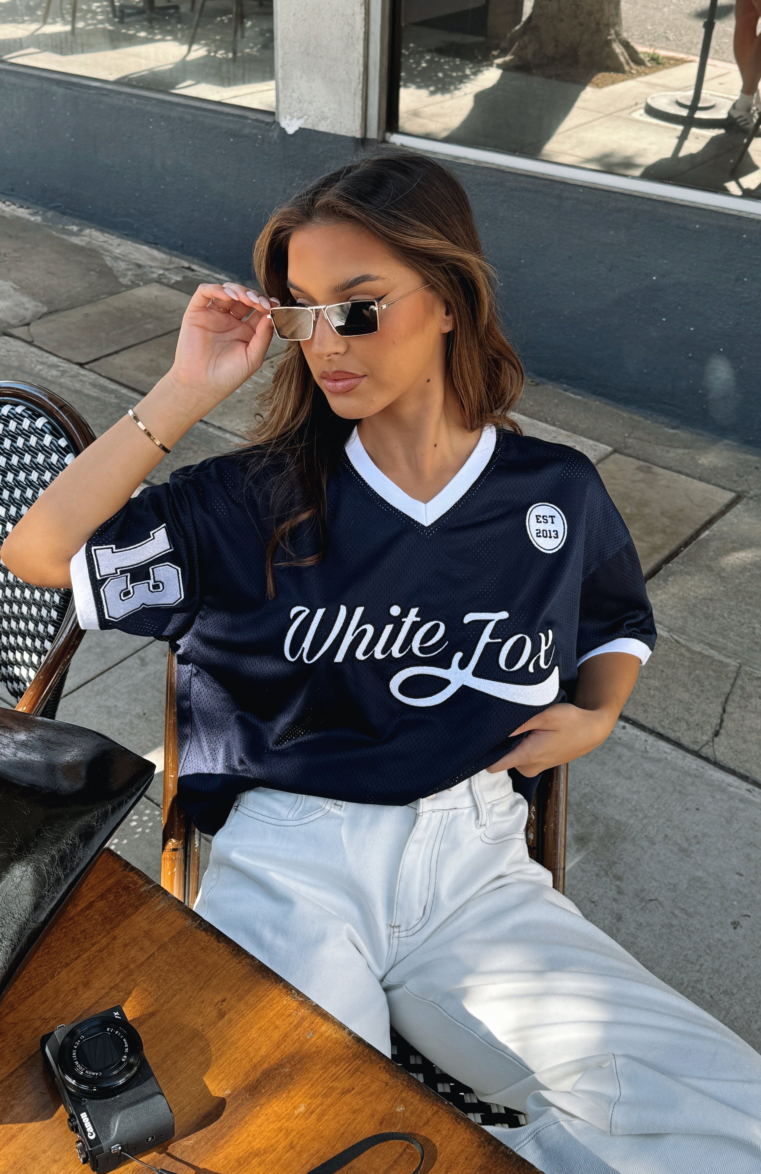 Hit A Home Run Oversized Jersey Navy | White Fox Boutique UK