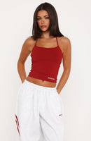 We Both Know Halter Top Red