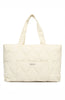 Always Moving Quilted Tote Bag Cream