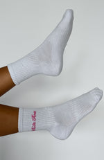 Walk The Same Socks White/Pink
