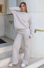 Shout It Out Wide Leg Sweatpants Moon