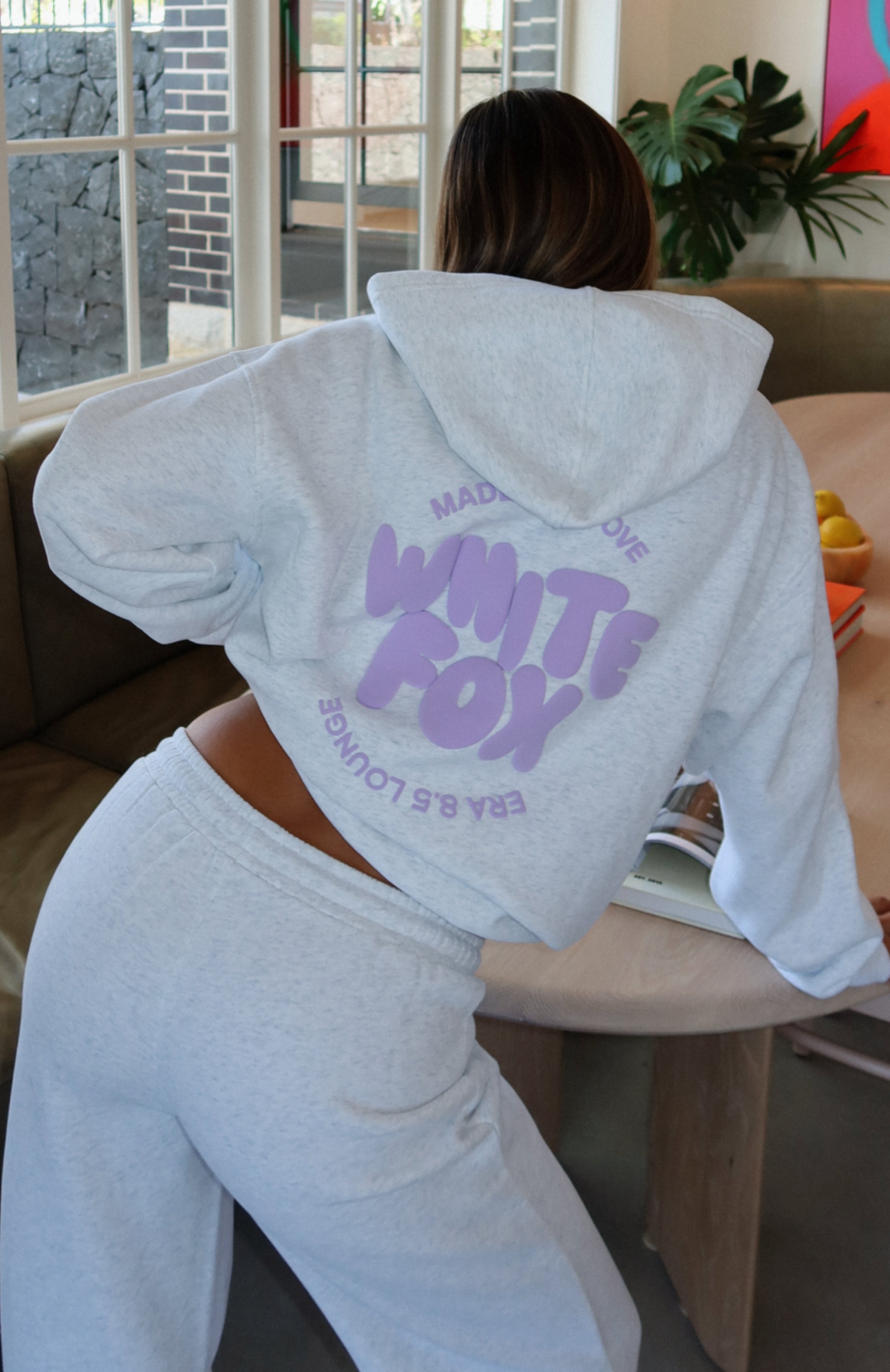 With Love For You Oversized Hoodie Grey Marle | White Fox Boutique UK