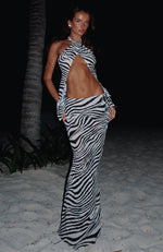 Luminous Maxi Skirt Zebra