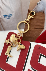 Good Girl Gone Missing Key Chain Gold