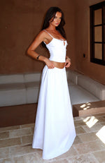 I'm Too Shy Maxi Skirt White