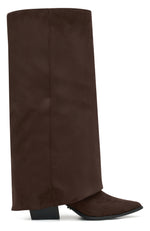 I'm That Girl Knee High Boots Chocolate Suede