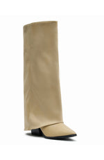 I'm That Girl Knee High Boots Neutral Suede