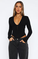 In Pursuit Long Sleeve Corset Black