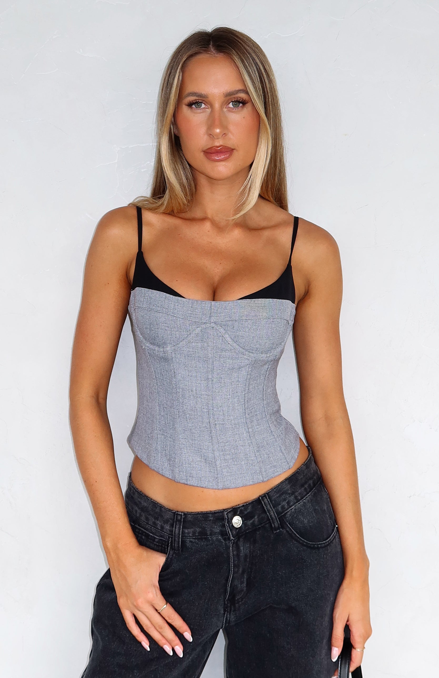 Atomic Heart Bustier Grey | White Fox Boutique UK