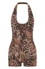 Wishful Thinking Halter Playsuit The Wild Print