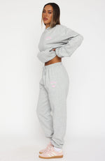 Love Me Tender Sweatpants Dark Grey Marle