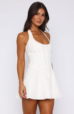 We Belong Halter Mini Dress White