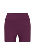 Keep Up High Waisted Shorts 4" Plum