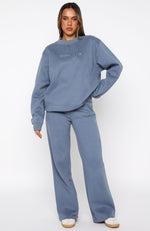 Stay Lifted Oversized Sweater Ocean