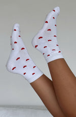 Lazy Days Socks White