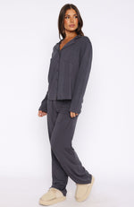 Pillow Talk Long Sleeve Pyjama Set Charcoal