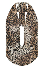 Like A Dime Halter Top Leopard Print